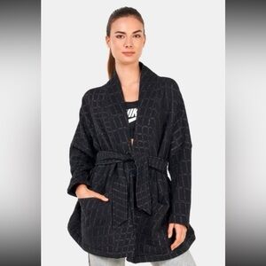 Nike Plus Sustainable Yoga Therma-FIT Luxe Reversible Jacquard Wrap Tie Sweater